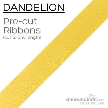 Pre-Cut 1/4 Inch Dandelion Yellow Ribbon