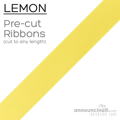 Pre-Cut 7/8 Inch Lemon Ribbons