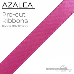 Pre-Cut 1/4 Inch Azalea Pink Ribbon