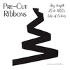 Pre-Cut 1/8 Inch Black Ribbon