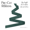 Pre-Cut 1/4 Inch Forest Green Ribbon
