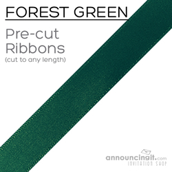 1/4" Wide Pre-Cut Ribbons Pre-Cut 1/4 Inch Forest Green Ribbon