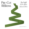 Pre-Cut 1/4 Inch Hunter Green Ribbon