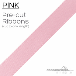 1/4" Wide Pre-Cut Ribbons Pre-Cut 1/4 Inch Pink Ribbon