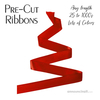 Pre-Cut 1/8 Inch Red Ribbon