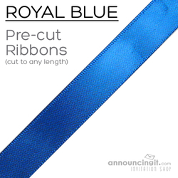 Pre-Cut 1/4 Inch Royal Blue Ribbon