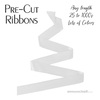 Pre-Cut 5/8 Inch White Ribbons