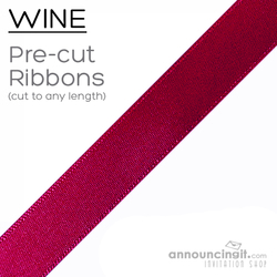 Pre-Cut 1/4 Inch Wine Ribbon