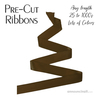 Pre-Cut 5/8 Inch Brown Ribbons