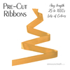 Pre-Cut 5/8 Inch Gold Ribbons