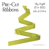 Pre-Cut 5/8 Inch Lime Green Ribbons
