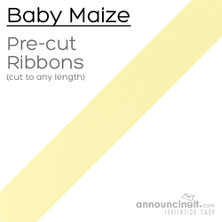 Pre-Cut 5/8 Inch Baby Maize Ribbons
