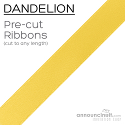 Pre-Cut 1/4 Inch Dandelion Yellow Ribbon