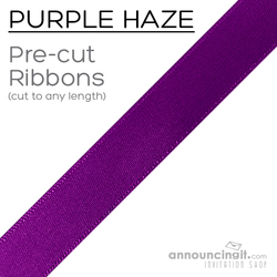 Pre-Cut 7/8 Inch Purple Haze Ribbons