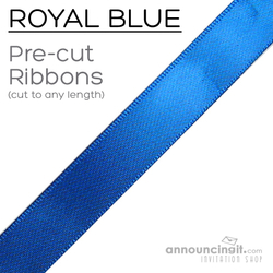 Pre-Cut 5/8 Inch Royal Blue Ribbons