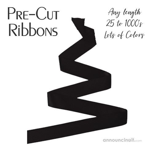 White Ribbons 1/8 width Pre-Cut to ANY LENGTH YOU NEED!