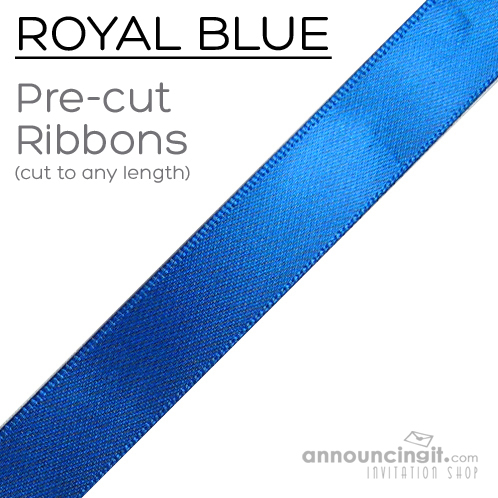 Pre-Cut Satin Ribbon, 1-3/4 x 1-1/2 Inches, Blue, Pack of 25