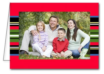 Multi Stripes Holiday Christmas Photo Holder Cards*
