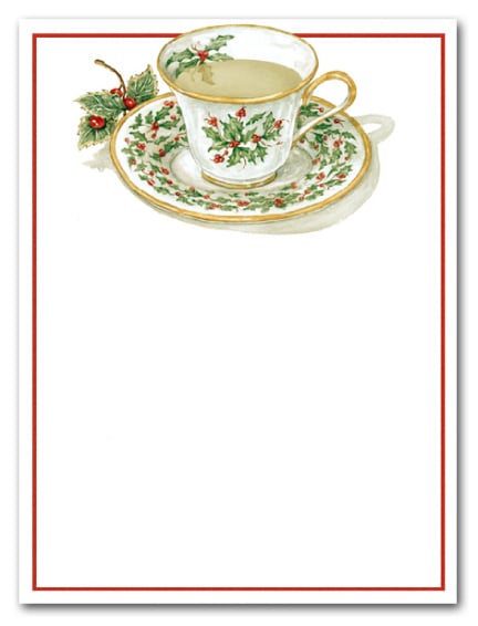 Christmas Teacup Holiday Party Invitations