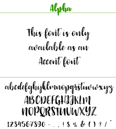 Font Alpha