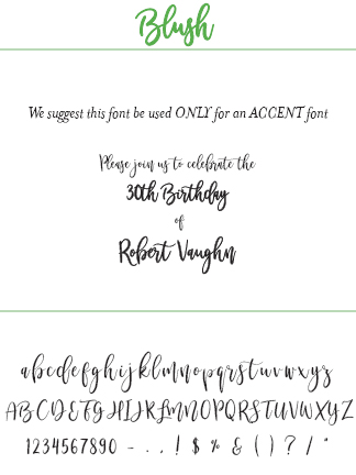 Font Blush