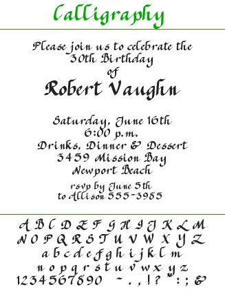 Font Calligraphy