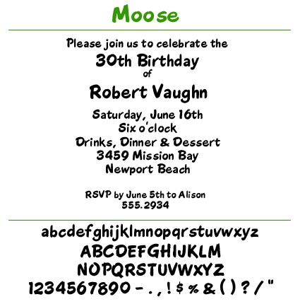 Font Moose