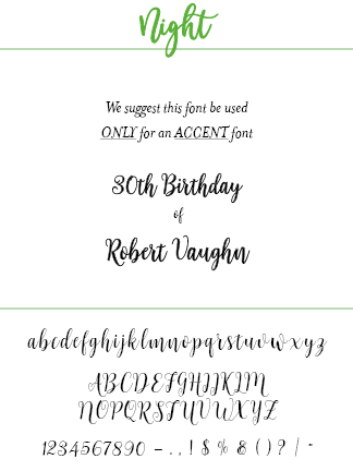 Font Night
