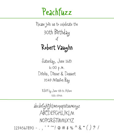 Font Peachfuzz