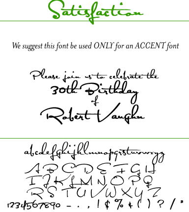 Font Satisfaction