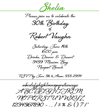 Font Shelia