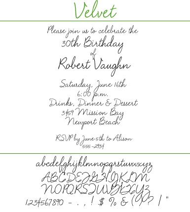 Font Velvet