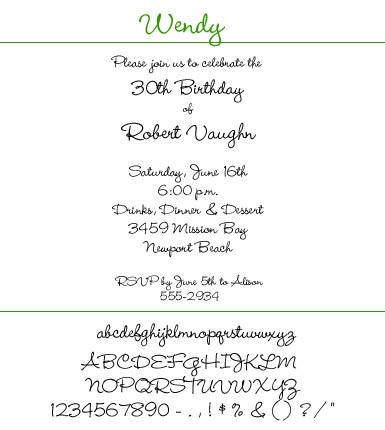 Font Wendy