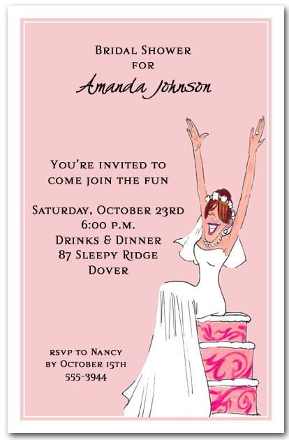 Bridal Shower Cake Invitations 2