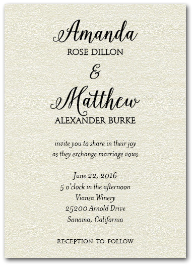 Classic Wedding Quartz Shimmer Invitations