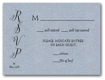 Classic Wedding Silver RSVP