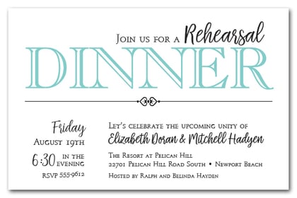 Tiffany Blue Rehearsal Dinner