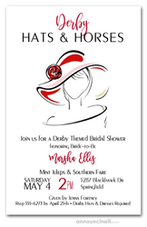 Dressed Derby Bridal Shower Invitations