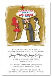 Married in Las Vegas with Elvis Elopement Announcements