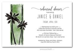 Palms on Green Rehearsal Dinner Invitations