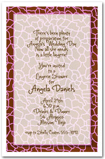 Pink Giraffe Print Bridal