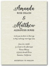 Classic Wedding Quartz Shimmer Invitations