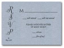 Classic Wedding Silver RSVP