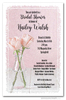 Bottle of Pink Roses Bridal Shower Invitations