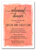 Peaches Watercolor Rehearsal Dinner Invitations