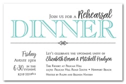 Tiffany Blue Rehearsal Dinner