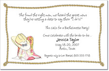 Western Bachelorette Party Invitations